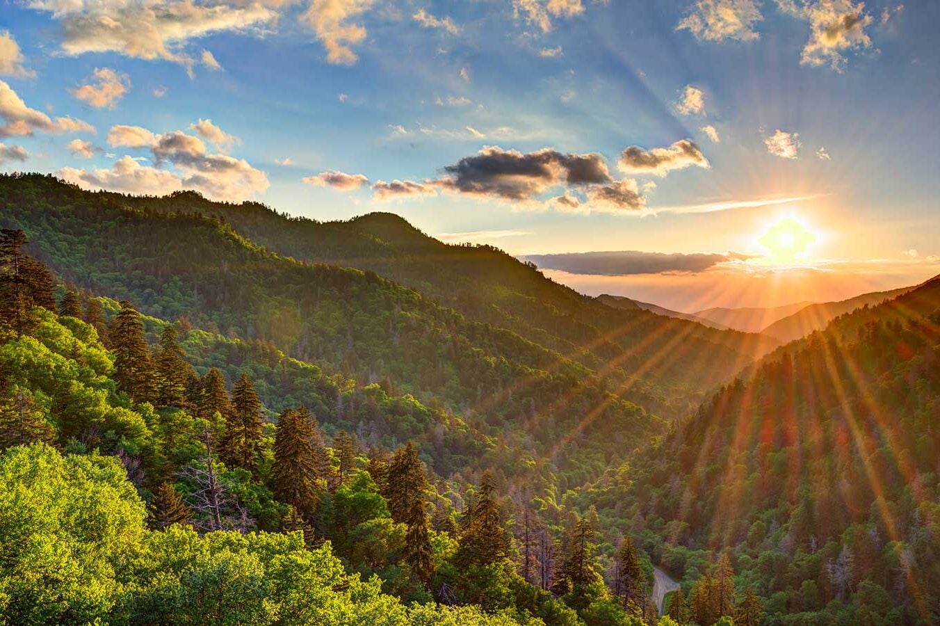 Sunset over Newfound Gap