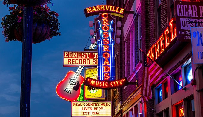 TN-Nashville-signs_DP_680 Neon signs on Lower Broadway Area of Nashville