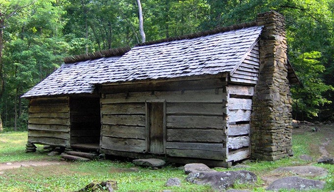 SM-Ephraim-Bales-Cabin_WikiBrianStansberry_680 The Ephraim Bales Cabin in the Roaring Fork Historic District, GSMNP, by Brian Stansberry via Wikimedia Commons