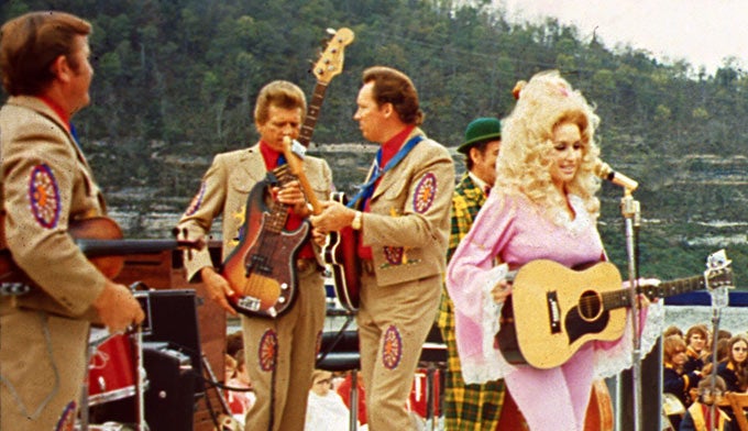 TN-Dolly-Parton-Performs-1973_USACE_680 Dolly Parton's 1973 performance in Carthage, Tennessee. USACE Photo