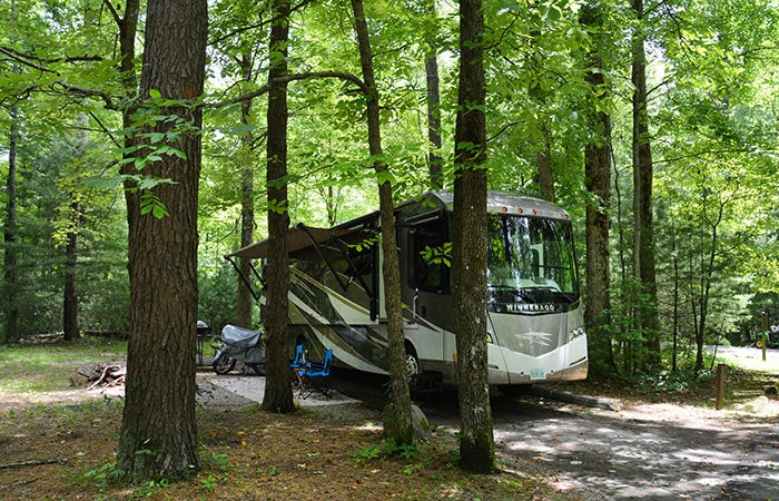 SM-RV-CadesCoveCampground_Gloria_700 RV camping at the Cades Cove Campground in Great Smoky Mountains National Park