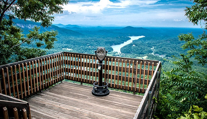 NC-Chimney-Rock-view-Lake-Lure_DP_680 The view of Lake Lure from on top of Chimney Rock in North Carolina