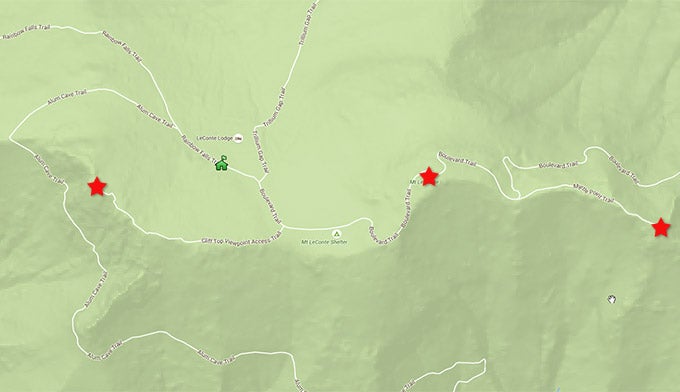 SM-Mt-LeConte-trail-map_680 Mt LeConte Trail Map